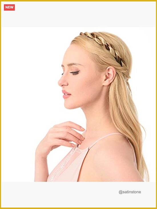 Synthetic Hair Braided Headband Hairpiece Beauty Accessory Adjustable